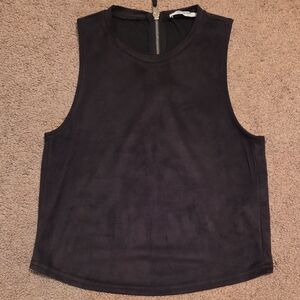 Zara Suede Black Tank